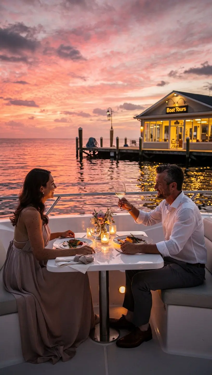 Operadores de excursões de barco em ação.