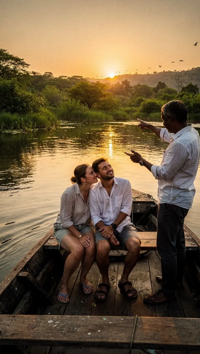 Preparação para excursões de barco guiadas.