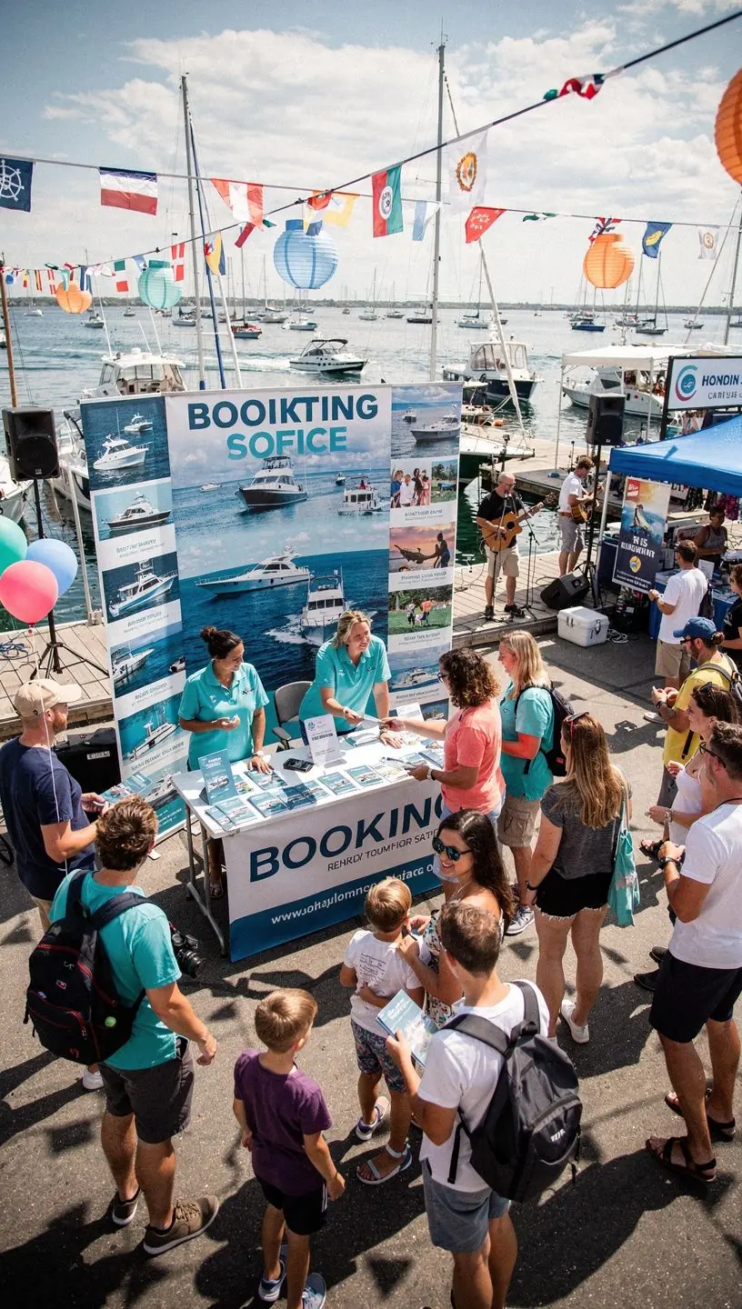 Feedback de clientes aprimorando excursões de barco.